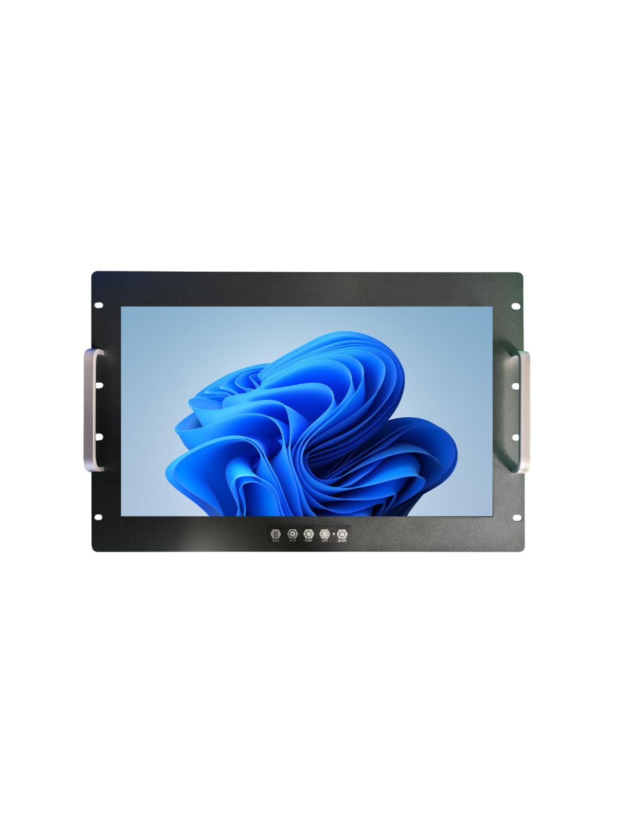 Monitor von 15" zur Befestigung an 19" Rack-Schränken. Kapazitiv Touchscreen.