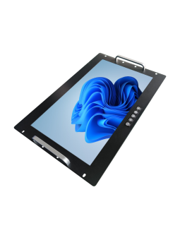 Monitor da 17" per fissaggio su armadi rack 19". Touchscreen Capacitivo